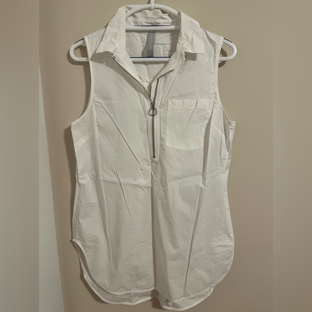 Athleta White Sleeveless Top